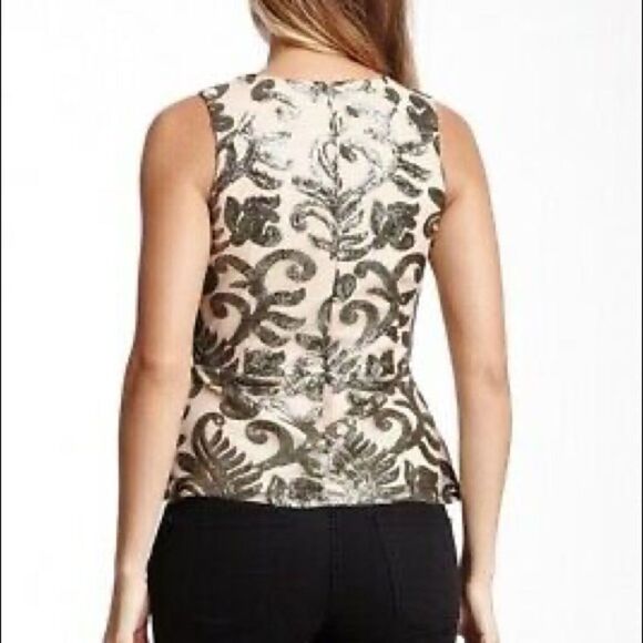 Anthropologie Greylin Embellished Sequin Peplum Top - Picture 16 of 16